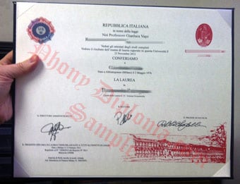 Rettore dell' Universita - Fake Diploma Sample from Italy